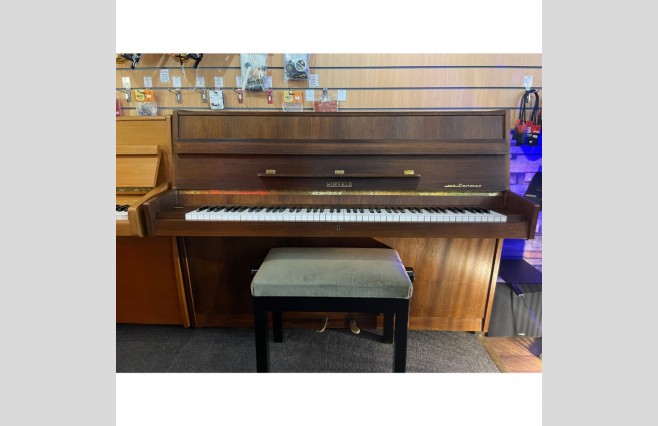Used Hupfield Modern Walnut Upright Piano All Inclusive Package - Image 1